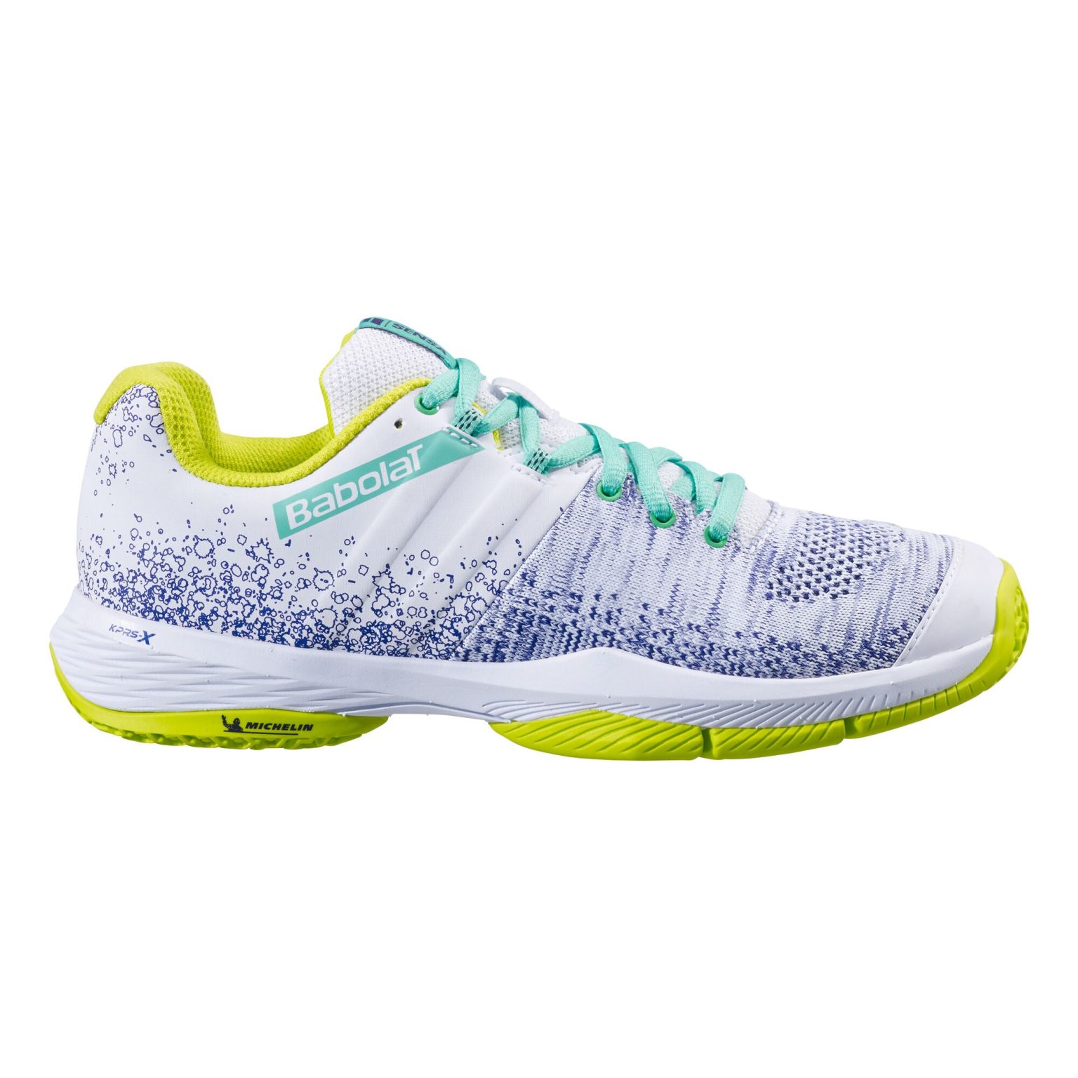 Chaussures de padel Femme Babolat Sensa Blanc/Bleu 2024 - Image 1
